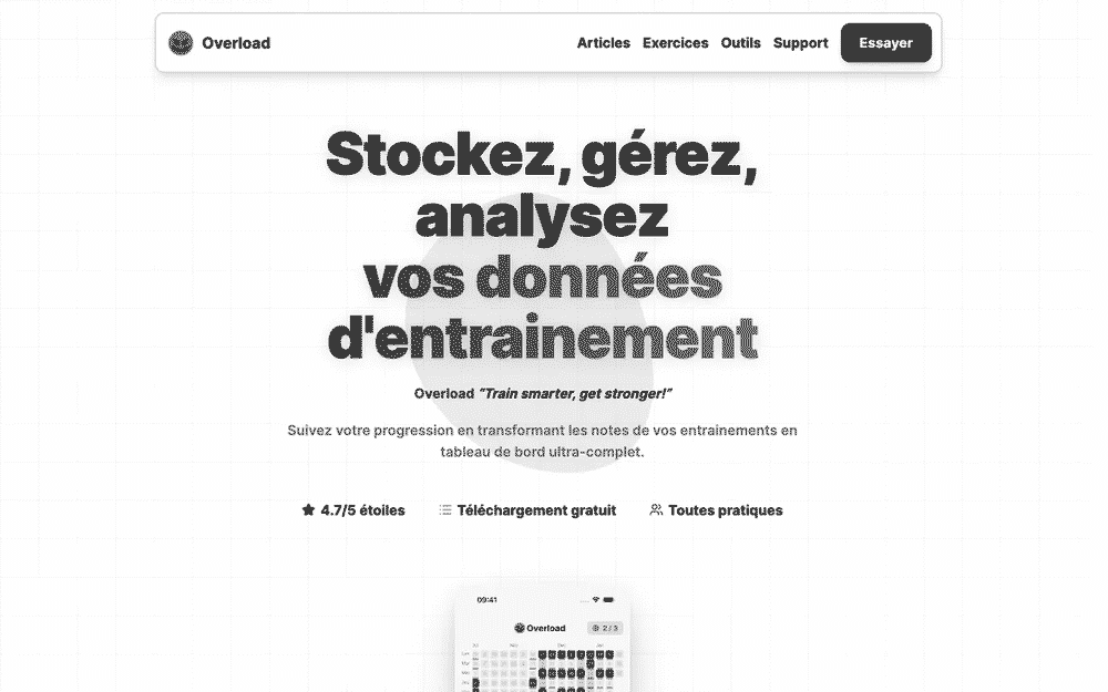 Capture d'écran du site Overload