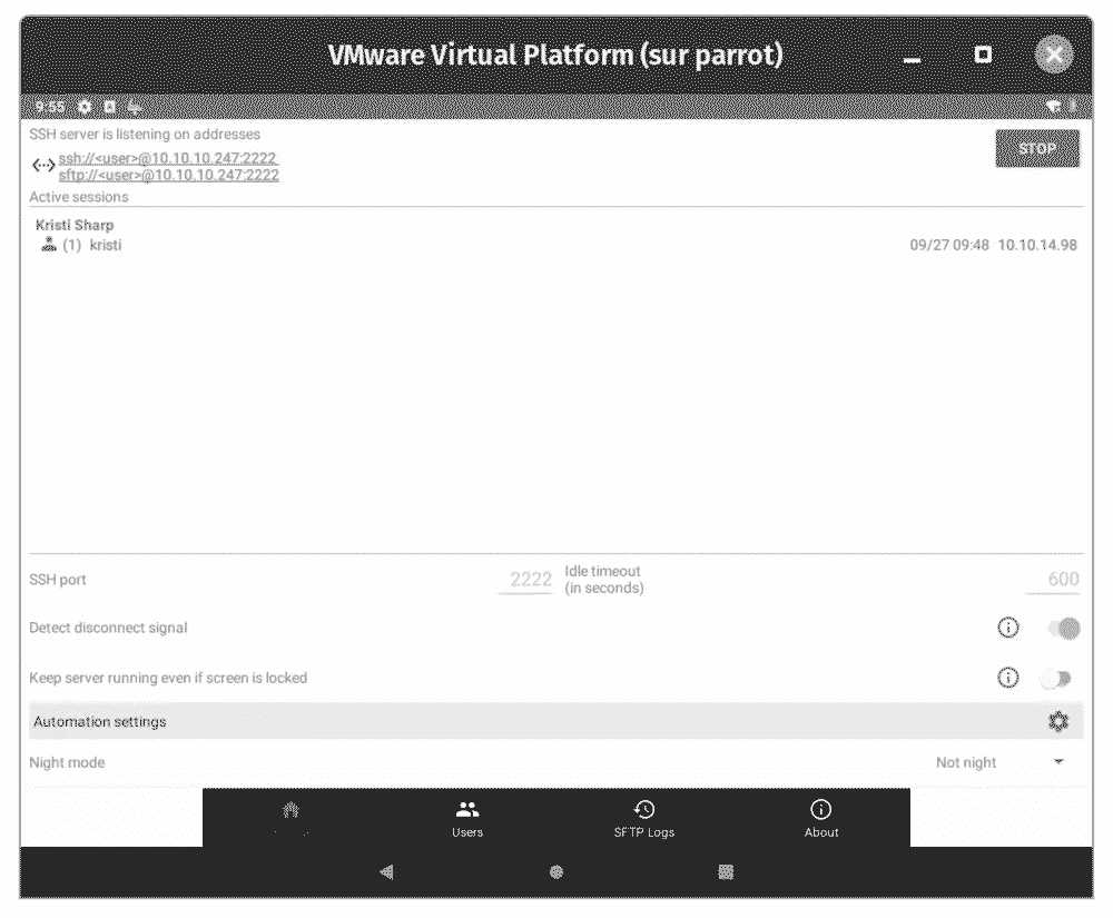 screenshot of scrcpy displaying the phone screen