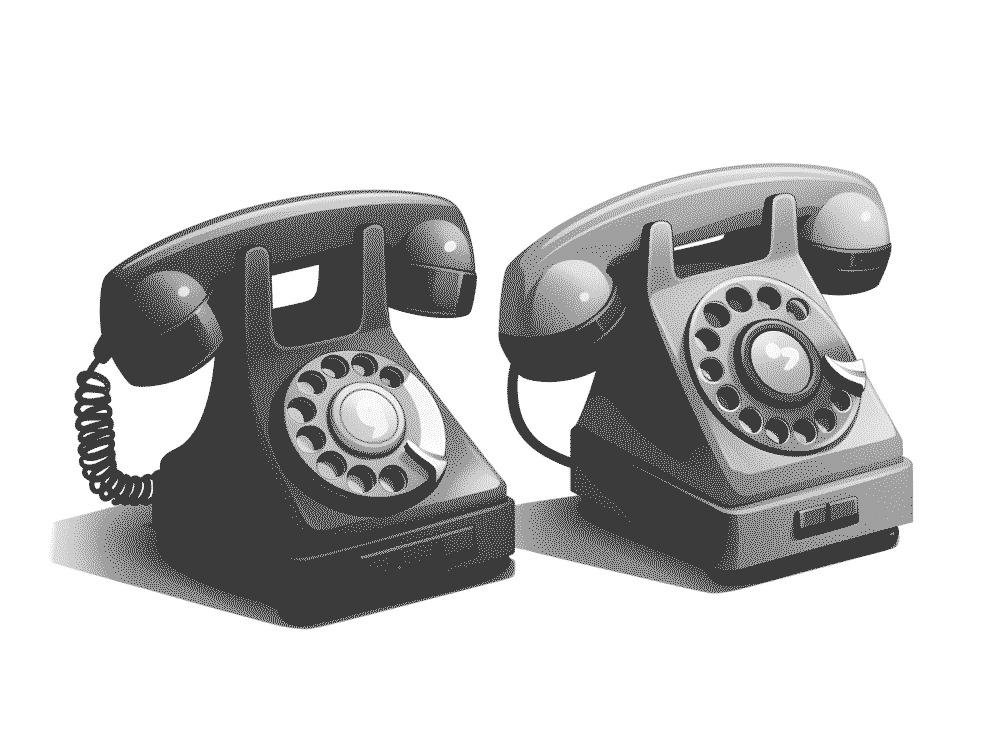 old phones image to illustrate minitalk